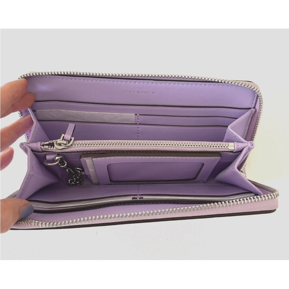 NWT Tory Burch Light Purple Zip Wallet - Picture 7 of 14